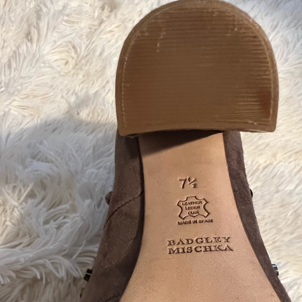 Badgley Mischka Suede Studded Booties - Picture 4 of 12